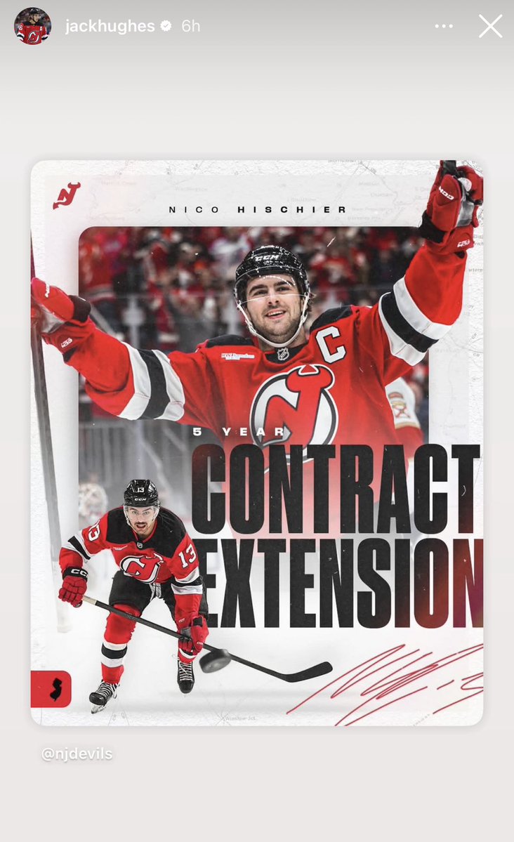 hughessdaily's tweet photo. π·| Jack Hughes via Instagram stories. #jackhughes #nhl #hockey #njdevils #newjerseydevils #nicohischier https://t.co/gpwsNP0IX1
