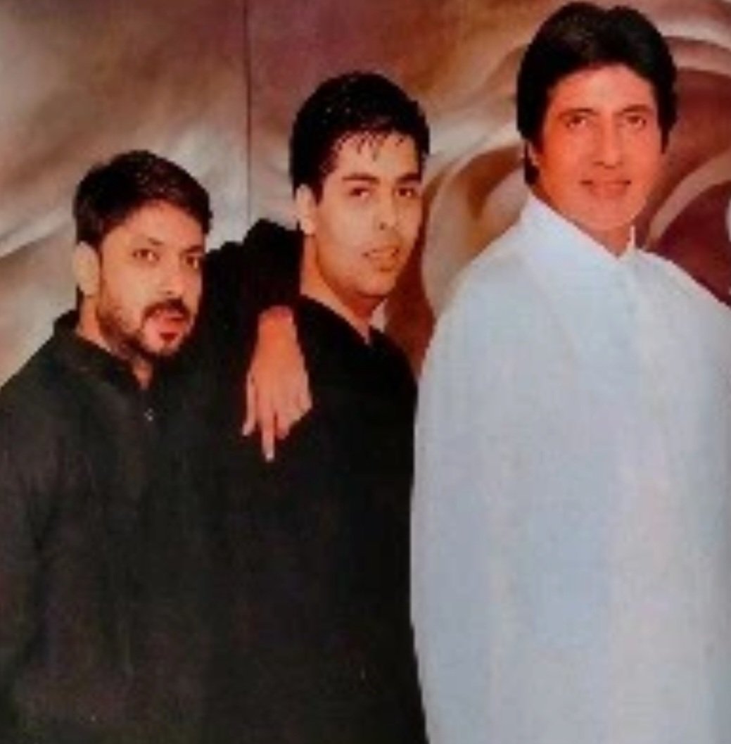 AmitAgrawl's tweet photo. We have a #RarePicAlert @SrBachchan , #KaranJohar and #SanjayLeelaBhansali from archives ❤️ https://t.co/T9Y6g2w5a4