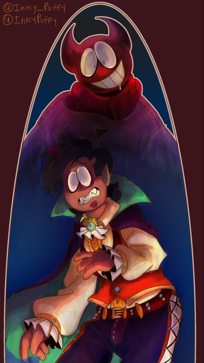Inky_puffy's tweet photo. I love traumatizing my favorite characters!!! #spookymonth #spookymonthfanart #spookymonthstreber https://t.co/TsBZMGQlu9