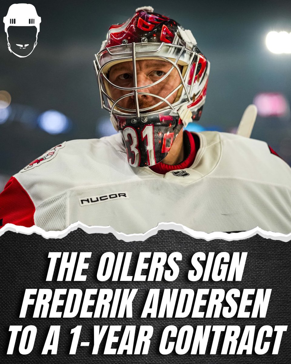 spittinchiclets's tweet photo. STANLEY CUP CHAMPION FREDDIE ANDERSEN IS JOINING THE EDMONTON OILERS 🤯 

per @KevinWeekes https://t.co/D3F8X14HAb