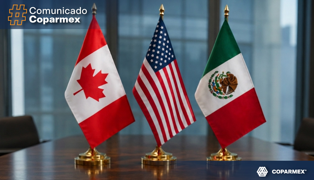 Coparmex's tweet photo. 🇲🇽 Desde COPARMEX advertimos que la decisión de Estados Unidos de activar revisiones anuales del T-MEC abre una nueva etapa para el acuerdo y hace indispensable preservar la confianza y la certidumbre en la región.

 Ante este escenario, México debe fortalecer el Estado de Derecho, la seguridad, la disponibilidad de energía y las condiciones que impulsen la inversión, la innovación y el crecimiento de las MiPyMEs.

Comunicado Coparmex
https://t.co/9Fx3FT9bhZ