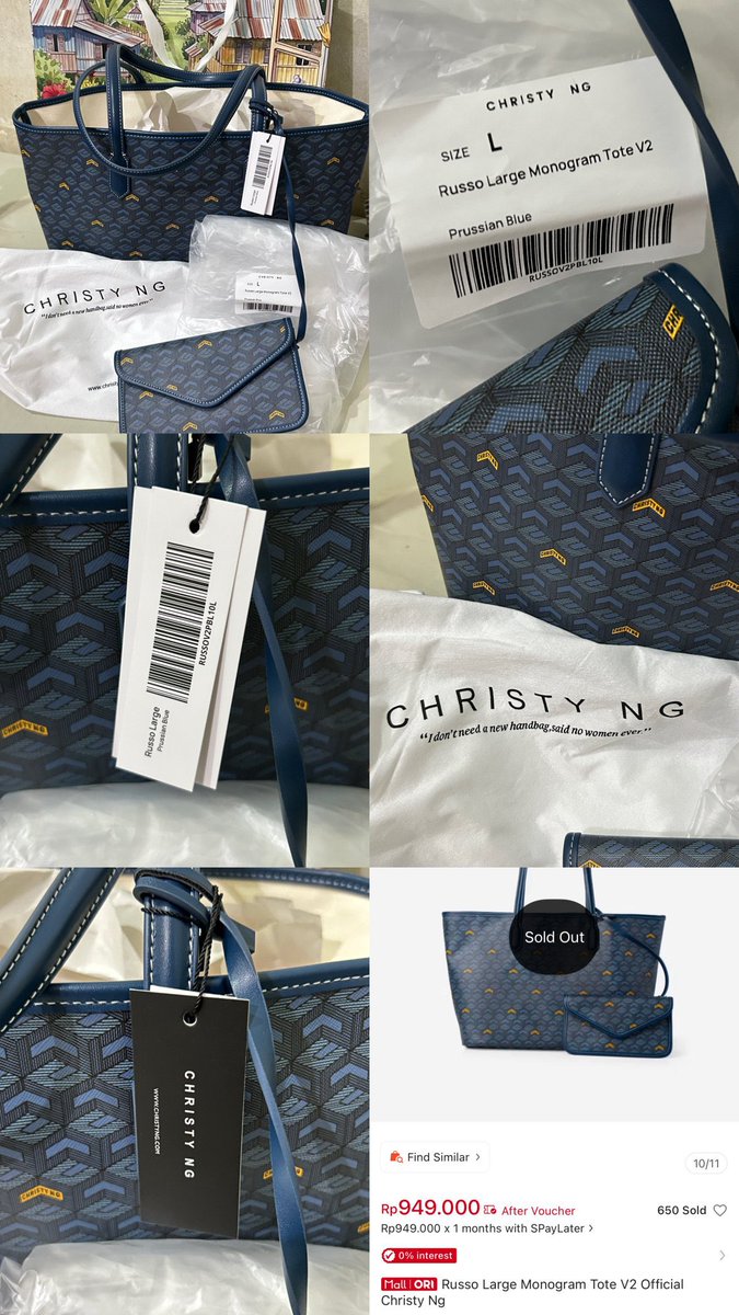 wowmsical's tweet photo. wts christy ng russo tote bag large monogram  v2 prussian blue. original, beli di offline store yaa.

new, no minus, 0 usage, ada 2 paper bag, tag masih nyantol, isian dalem masih ada, dust bag masih ada.

650k nett. dom tangerang. co oren splitpay only. https://t.co/AdrY8HJ76C