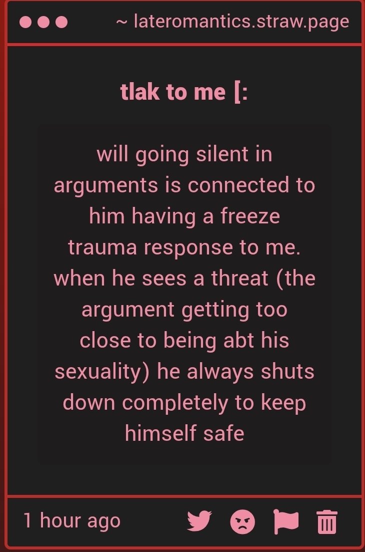 lateromanticss's tweet photo. this is absolutely how i see it. i really don't think will likes being confrontational &amp; that's why he 1. only confronts the ppl closest to him and 2. only confronts them after being pushed to a breaking point
and if im allowed to get into hc territory here, i do like to + https://t.co/Lj7FyK9COu