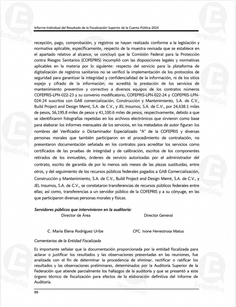 EnriqueEnVivo's tweet photo. 🚨 FGR INVESTIGA COCHINERO 
EN COFEPRIS DE $121 MDP

FGR destapa el cochinero y en la Cofepris de Alejandro Svarch no hay polvo: hay lodo, fotos clonadas, informes “patito” y una red de empresas fachada que termina, casualmente, en las cuentas de un funcionario y su esposa. 

121 millones que no huelen a mantenimiento… huelen a montaje.

#Expedientes de @arturoangel20 en @asilascosasWPM.

La ASF encontró de todo:

•Fotos duplicadas usadas como “evidencia” de trabajos distintos.
•Informes creados después para justificar servicios que nunca ocurrieron.
•Técnicos fantasma que niegan haber tocado un solo minisplit.
•Triangulación de recursos que termina en cuentas personales.

La FGR ya abrió carpeta. La Fiscalía Anticorrupción va por los responsables. 

Y mientras tanto, el exjefe de Cofepris dirige el IMSS Bienestar. México, país donde los informes se escriben solos… y las fotos también.

🗓️L a V 
📻@WRADIOMexico | 96.9 FM
🛜 https://t.co/YvNB4fBfoX