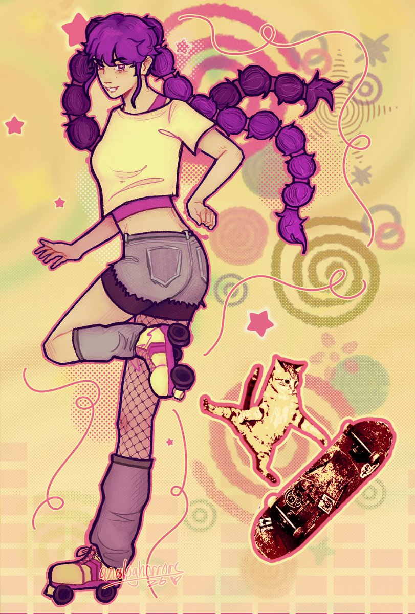 analoghorrors's tweet photo. #artfight first attack of the seasonnnn 🛼 https://t.co/jC2LFmiR0P