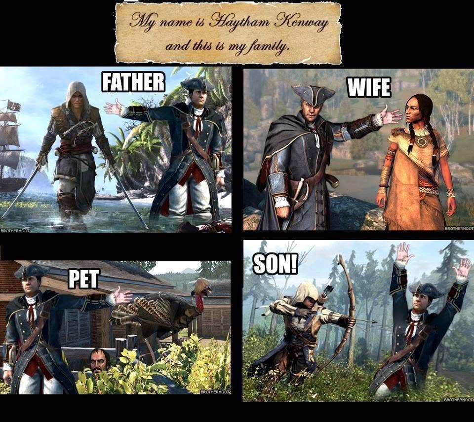 Gremio_Sombras's tweet photo. Me llamo Haytham Kenway y esta es mi familia 📷
#Ubisoft #AssassinsCreed #AC3 #MundoAssassin #haythamkenway https://t.co/xZvM0gllc7