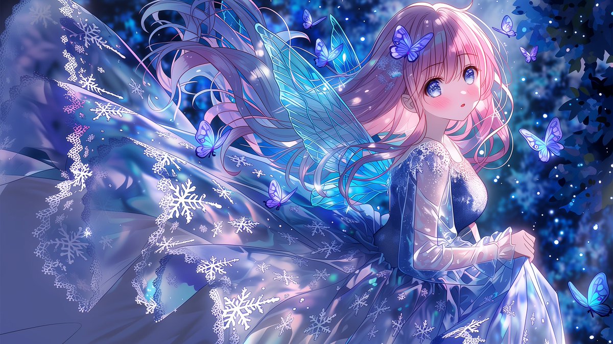 SakuraShorty's tweet photo. 雪夜の蝶の妖精 https://t.co/0OhkG6JTTZ