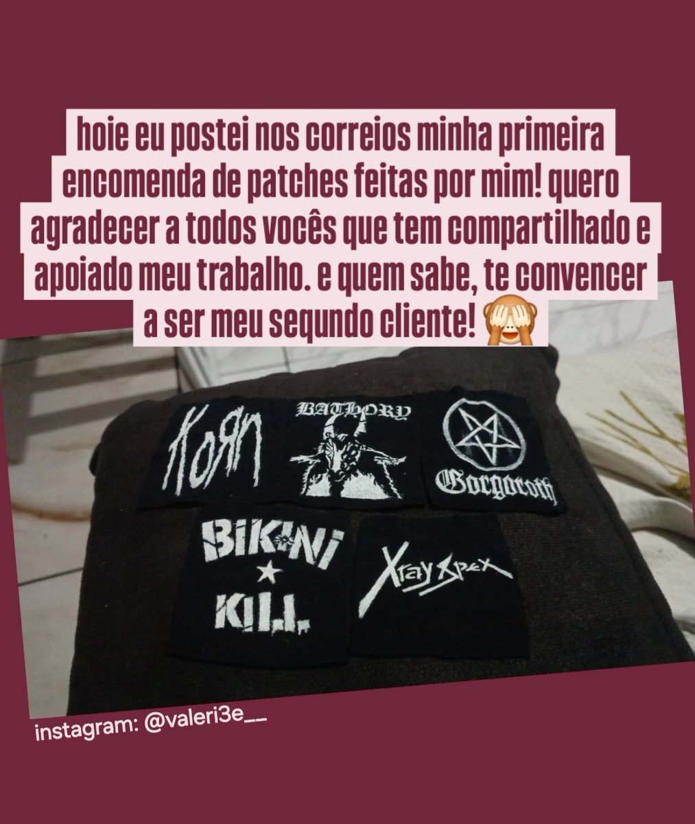 desajustinhos's tweet photo. oiee, eu vendo patches 100% confeccionadas por mim!! 🤍
ficaria muito agradecida se vocês pudessem dar RT pra chegar em mais pessoas. <3 https://t.co/lWaF2QLxJY