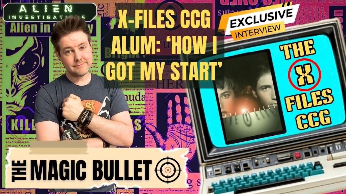 thexfilesccg's tweet photo. Tune in to the Alien Investigations YouTube channel for this! Former X-Files CCG staff and creator of the Scooby-Doo Expandable Card Game talks about how he got his foot in the door with the card game industry. https://t.co/3OYwHa63rO https://t.co/9Kh3sdpCHp