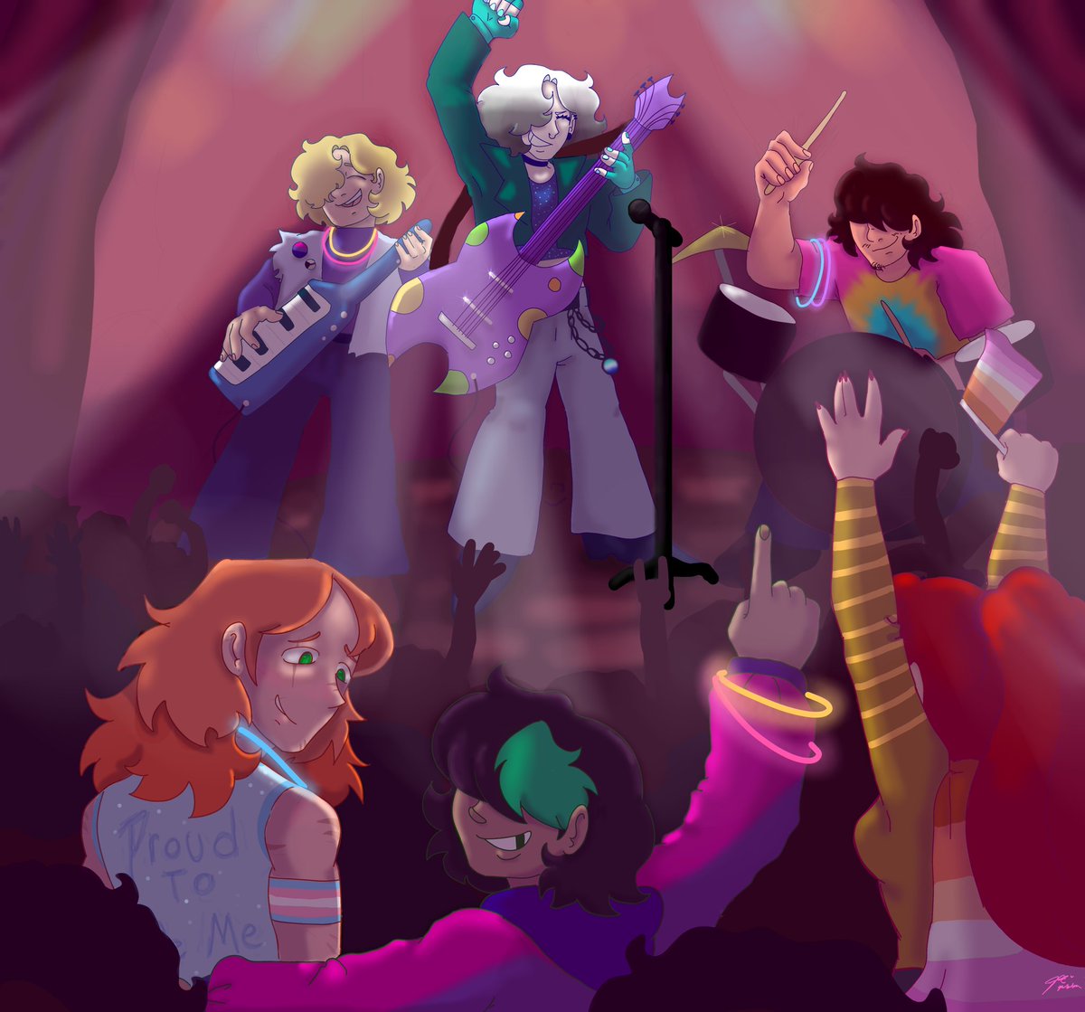 RoseabellaG's tweet photo. Pride Month is now over so here's my ocs celebrating before it ends! 

(Hope everyone had a great pride month)!! 

//This was ment to be posted yesterday//
#pridemonth #pride #art #oc https://t.co/yFuyv8Wzqp
