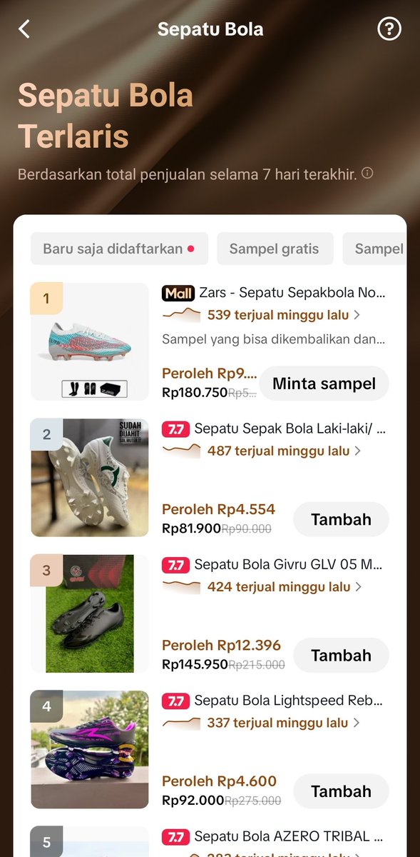 eritrosid's tweet photo. Beli sepatu bola lokal, baru mau nyoba krn trending top 1 di tiktok.
Tergiur diskon dapat harga separohnya. Buat fun football bisa ini kayaknya.
Kalo di shopee harganya masih lumayan.
Klik aja linknya di shopee buat ngecek harga Ama testimoni 

https://t.co/yWmUdz9iRn https://t.co/MS9G9jormf