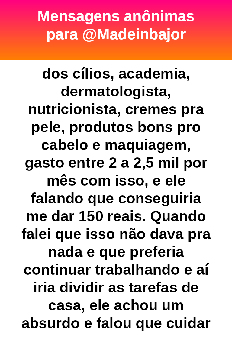 madeinbajor's tweet photo. Uma coisa que tá cada dia mais comum. O provedor sem dinheiro pra prover.  #bajo42416 https://t.co/1bLD1ngq4J
