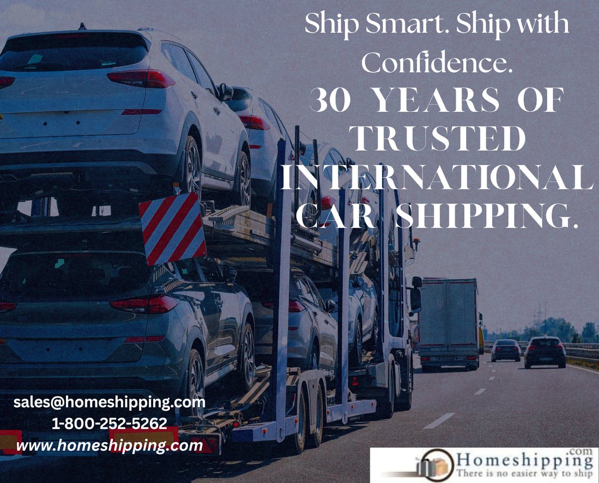 homeshipping's tweet photo. 🚗 Shipping your car internationally?

With 30 years of experience, HomeShipping helps make international vehicle shipping simple and reliable.

📧 sales@homeshipping.com
📞 1-800-252-5262

#CarShipping #InternationalShipping #VehicleExport #HomeShipping https://t.co/SmyUpliu1C