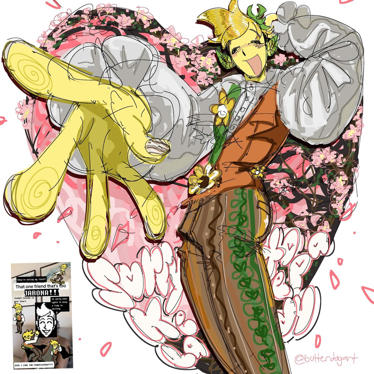butterdogart's tweet photo. flower man #deltarunespoilers https://t.co/UckXBog79X
