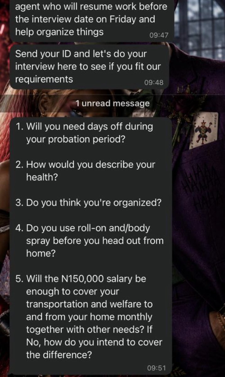 sholamefun's tweet photo. @ChuksEricE A similar thing happened to my younger sister recently. I saw a job posting online and they wrote 400k as the salary. I told my sister to apply. She did and this was how the interview went ⬇️⬇️⬇️

Please tell me, which work requires you to send your ID before you start work? https://t.co/CG0uYbvZZh