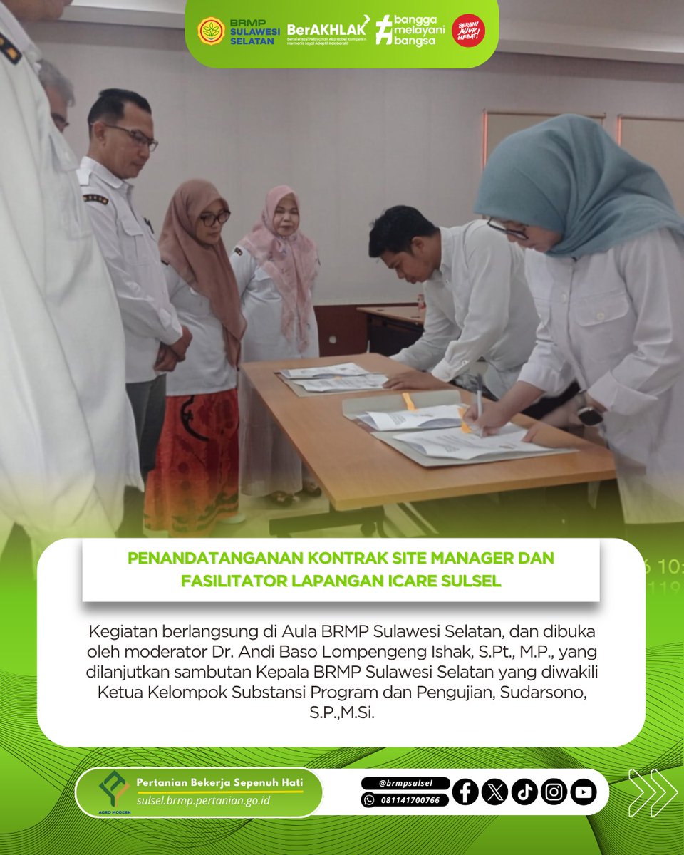 brmpsulsel's tweet photo. Penandatanganan Kontrak Site Manager dan Fasilitator Lapangan Icare Sulsel
https://t.co/HRp9fQVPAZ https://t.co/HqU5Wal04F