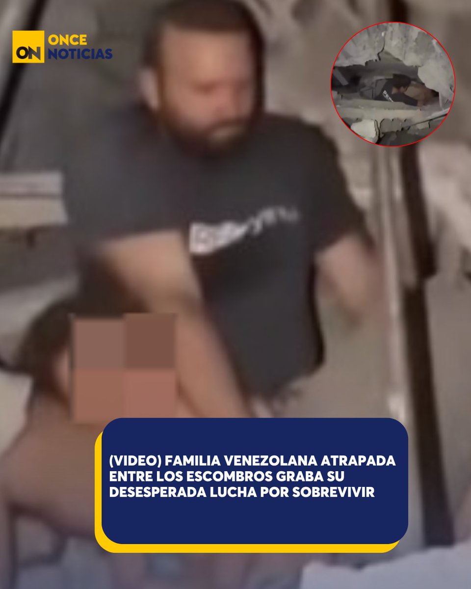 11_Noticias's tweet photo. 🔴 Familia venezolana atrapada entre escombros, logra mantener la calma y graba su lucha por sobrevivir en medio de la tragedia. 🏚️🥺

VIDEOS 👇🏻 https://t.co/GTTLeyr1EG

#Venezuela #Terremoto #Rescate #Tragedia #Esperanza https://t.co/A8u2XZALse
