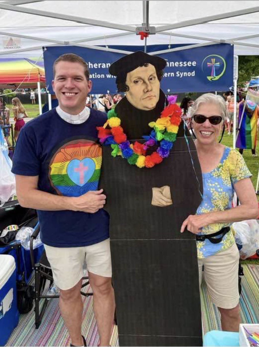 Blueberrier0341's tweet photo. Dear #ELCA , you better be glad that cardboard cutout cannot come to life. https://t.co/RsBjZZrxIM