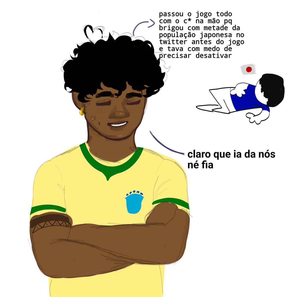 sariiih0_0's tweet photo. Quase morri nesse jogo mas bola pra frente
#latinhetaliabrasil #countryhumansbrazil #hetalia #brazil #japan #WorldCup2026 https://t.co/ksNHuogoge