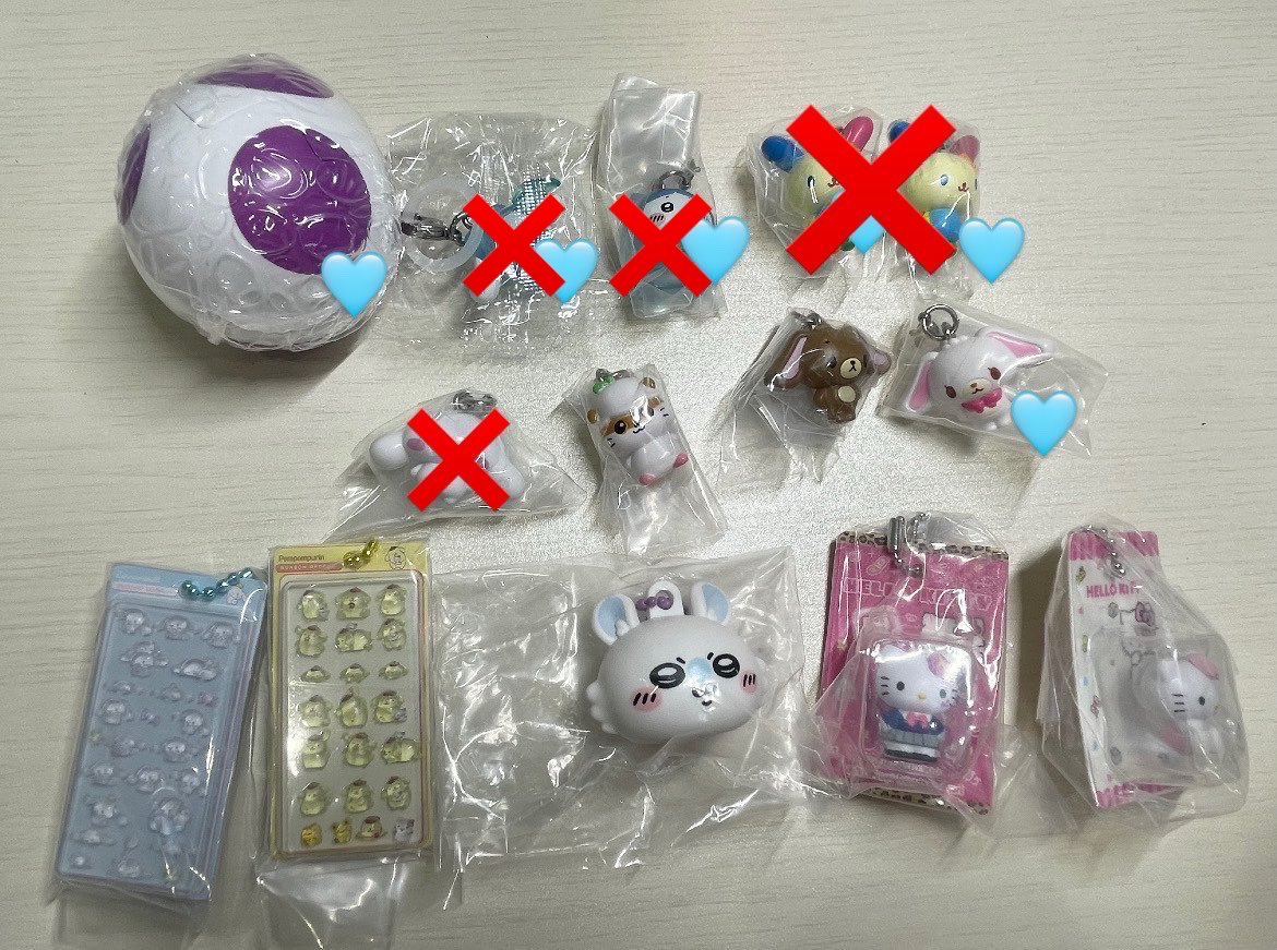Pid0lU's tweet photo. 見えにくかったかと思いましたので、改めて譲渡先が決まっているものの画像を添付いたします。
ご確認よろしくお願いいたします。
ポムポムプリン、ボンボンドロップチャームも追加で決まりました。 https://t.co/VmZnZiLCMH