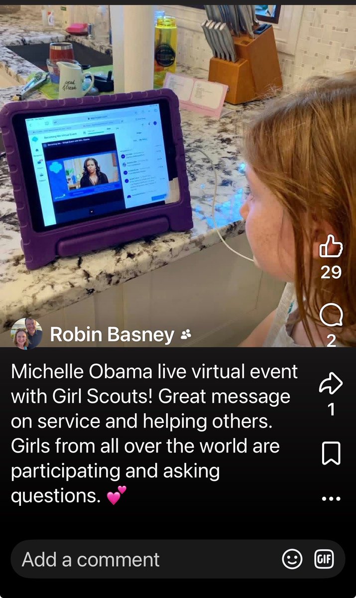 RobinBasney's tweet photo. @TheObamaCent My daughter Nola at a 2012 phone bank and today we explored the Museum together. It was outstanding! We participated in Girl Scout zooms so they loved that part of the exhibit. https://t.co/u12S24j0kY