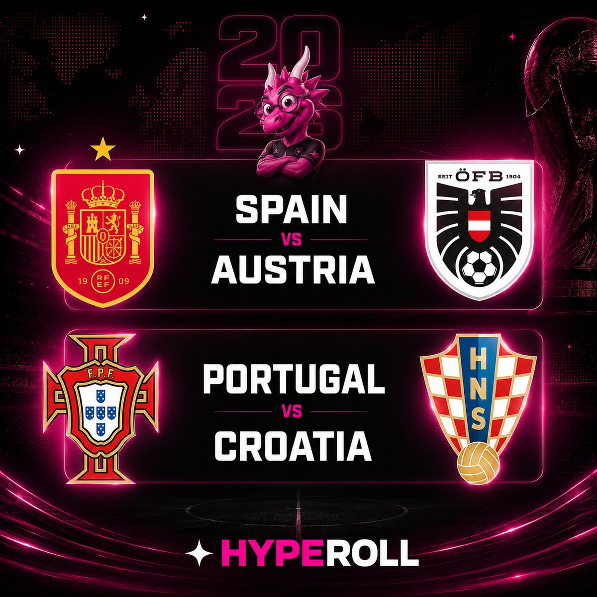 hyperoll's tweet photo. ⚽️ PREDICT AND EARN $500.00!

Reply with the EXACT SCORE of these 2 games FOR FREE and if you get it right, win up to 500 USD 🐉

Remember you MUST FOLLOW &amp; RT + drop your HYPE username.

DEADLINE 19:00 UTC 🕐 https://t.co/3tf36wyGYw
