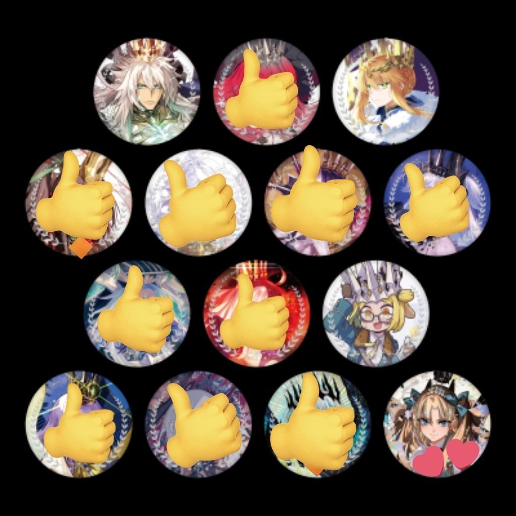 suiren104's tweet photo. 【交換・譲渡】
 FGO 星見の回廊 グランドクラスの間 グランドクラス 箔押し缶バッジ オーロラカード

譲)ジークフリート、槍アルトリア、
Sバニヤン

求)定価+送料、Sエレシュキガル、リリス、バーヴァンシー、ジャンヌオルタ>アビゲイル1

会場で各1Box購入予定です
※買えなかった場合は通販予定 https://t.co/MZ8pNtiVR0