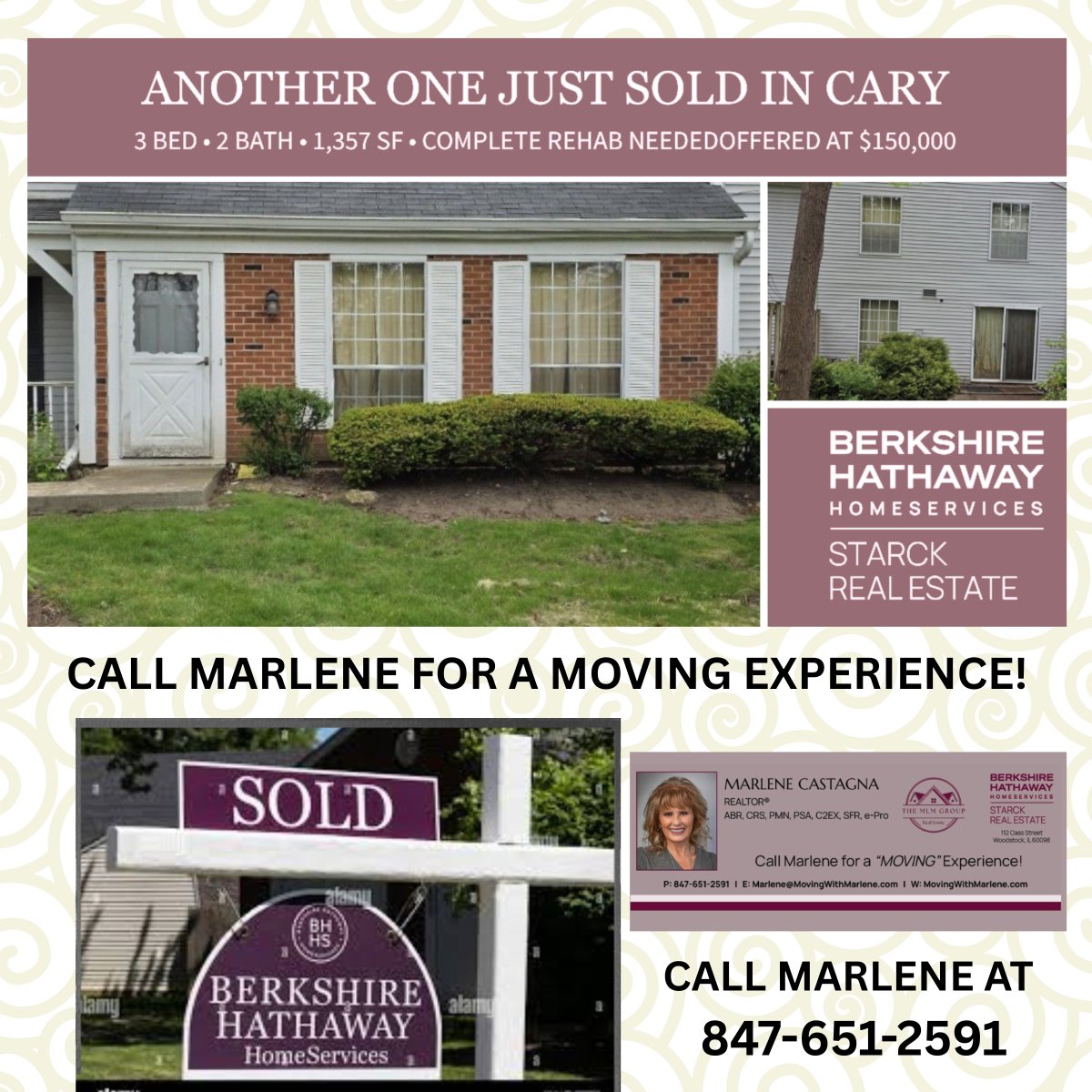 Castagna1's tweet photo. Another one Just Sold!!! Call Marlene for a 'MOVING' Experience!!!  Let me help you get your distressed property sold. Call Marlene https://t.co/ASW5xQcees
