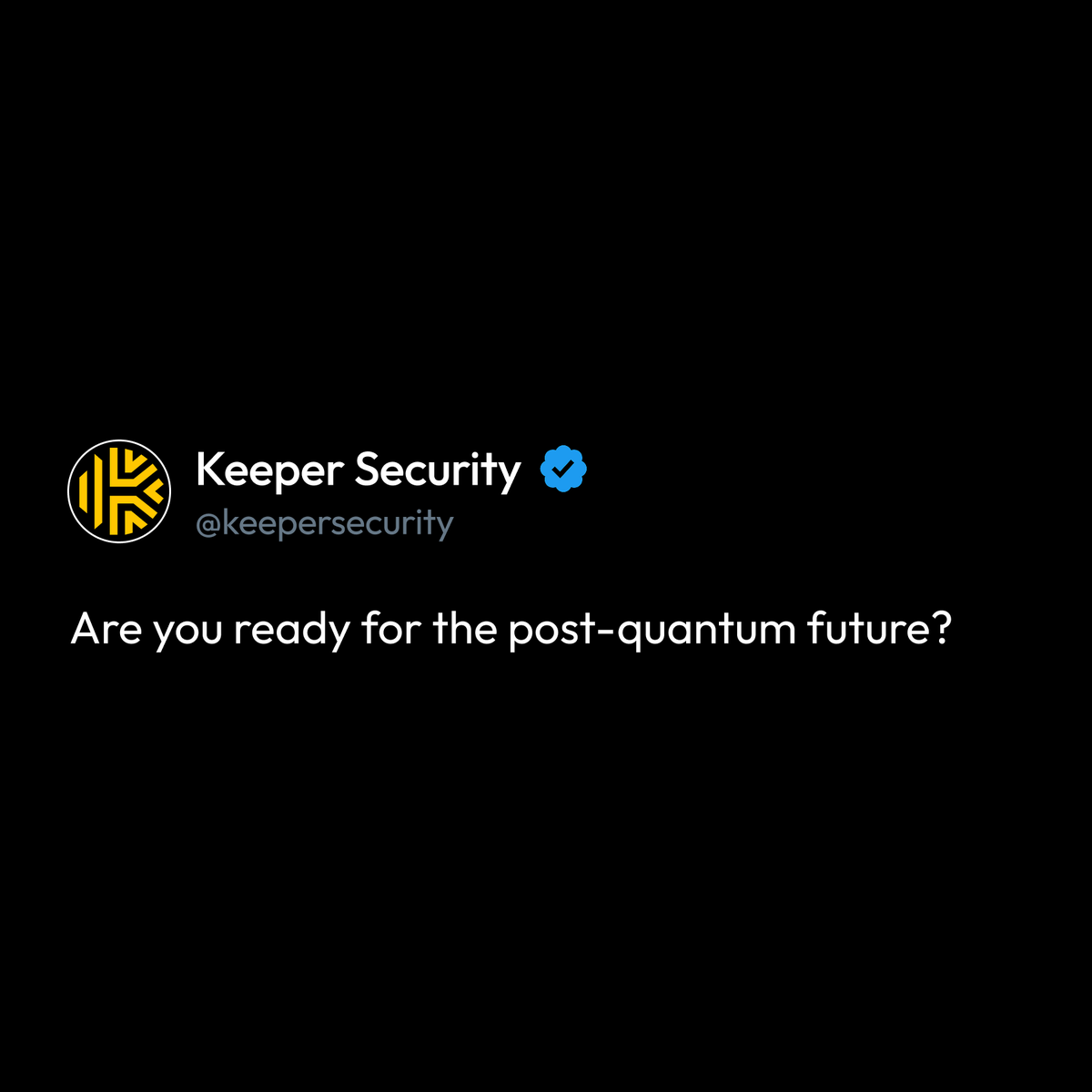 Keeper Security tweet media