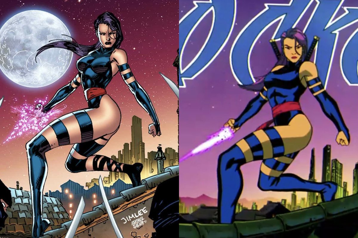 johnorville_003's tweet photo. Cool Jim Lee homage to Psylocke from X-MEN 97 Season 2 opening intro. (Episode 2)
#xmen97 #season2 #psylocke #marvel https://t.co/ef2EQ8ovQe