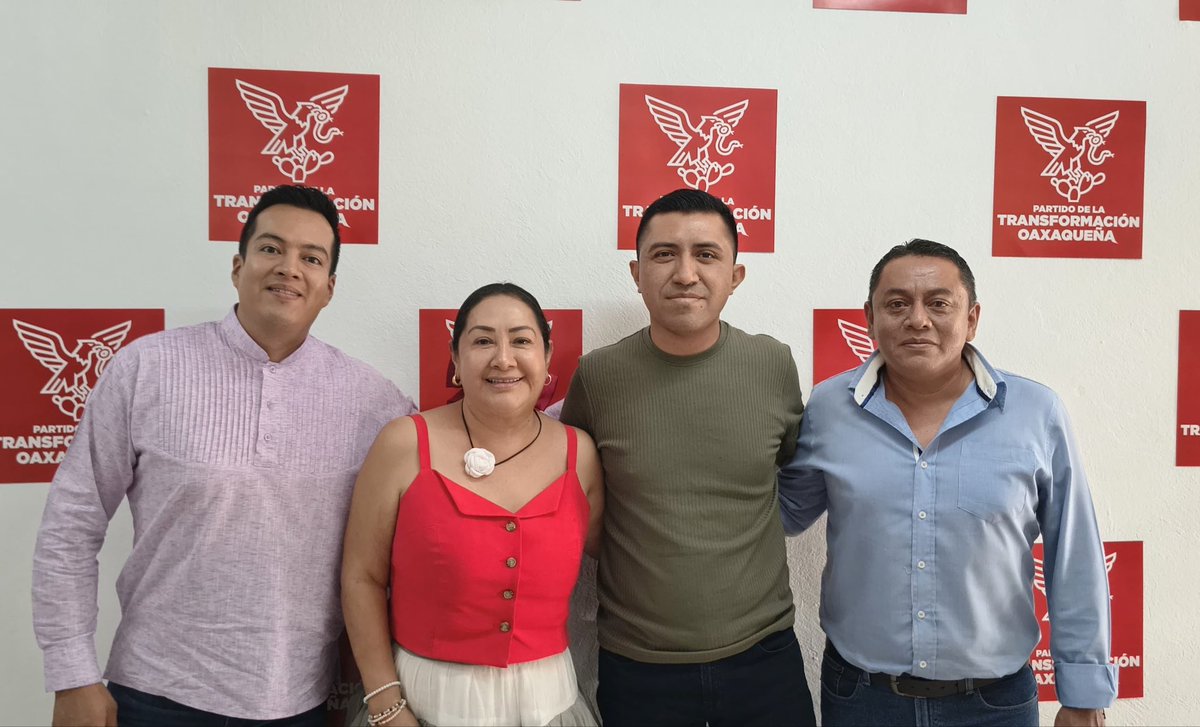 PETEOOAX's tweet photo. 🤝❤️ El diálogo y la coordinación fortalecen la Transformación.

El día de hoy, nuestra Presidenta del Partido de la Transformación Oaxaqueña, Salomé Martínez, sostuvo una reunión con el Presidente Municipal de Magdalena Tlacotepec, José Javier Morales Revuelta, acompañada por nuestro Referente ante el INE, José Pérez Martínez, y nuestro Secretario de Organización, Edilberto Pacheco Sarmiento.

Este encuentro reafirma el compromiso de seguir construyendo acuerdos, fortaleciendo la organización y sumando esfuerzos en favor del desarrollo y bienestar de las familias oaxaqueñas.

¡Con unidad, organización y compromiso, la Transformación de Oaxaca sigue avanzando! ❤️🤍

#SomosLaFuerzaDeLaTransformación
#LaFuerzaDelCambioVerdadero

@SalomeMtzS
