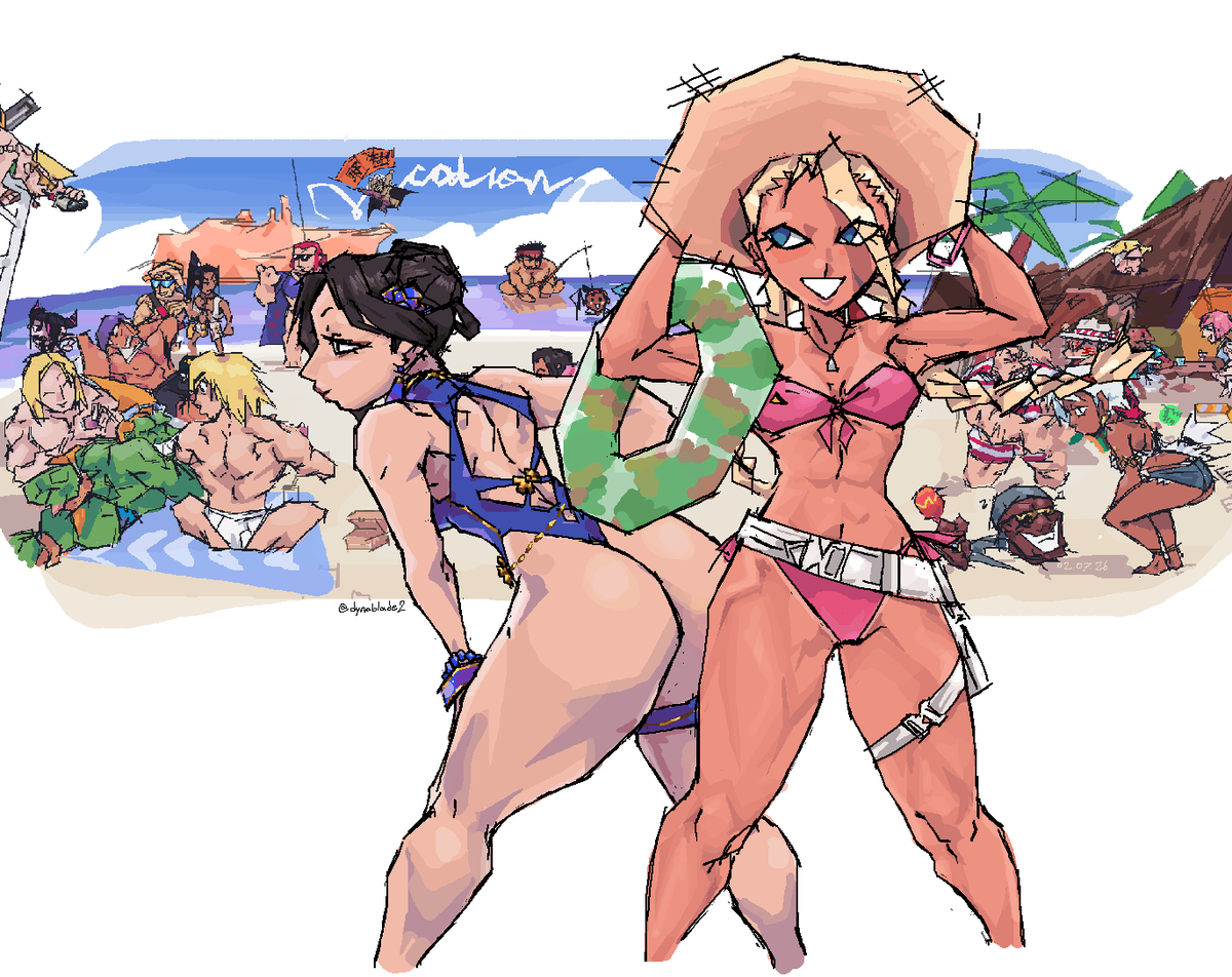 dynablade2's tweet photo. street fighter beach redraw https://t.co/vtTLE30ATU