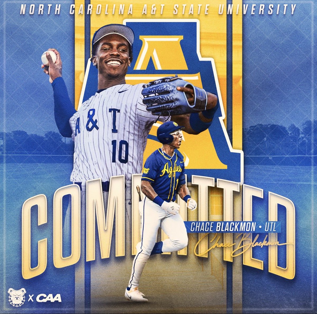 ChaceBlackmon3's tweet photo. 🏠💙💛@NCAT_Baseball @B_Funk05 @BenHallbsb16 https://t.co/4tbVmOs7Zr