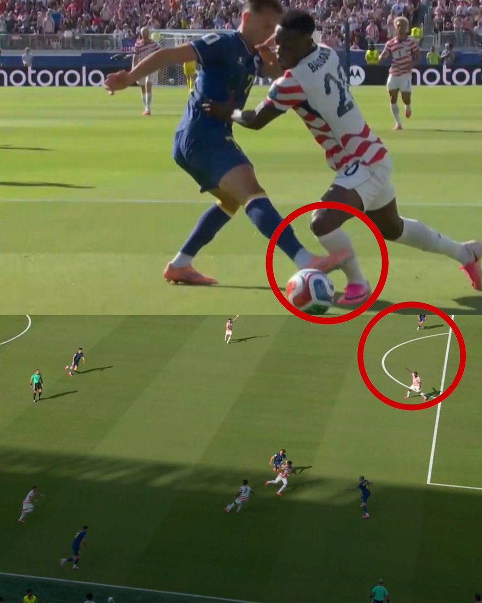Underdog's tweet photo. Folarin Balogun was not awarded a penalty in the box and shortly after was called offsides on a goal

Just inches away from a possible 2-0 star... https://t.co/PsgTroy97v