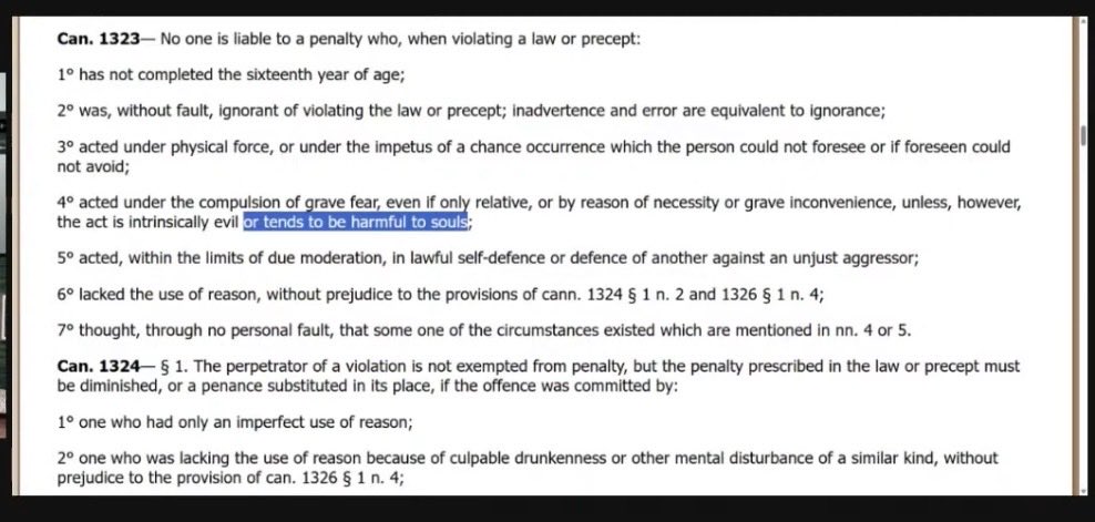 KlauriMom's tweet photo. @Vitus_osst Cannon Law says they can. All they have to do is. “BELIEVE  in the necessity to save souls “ and they dob1323-1324. Says this read https://t.co/Qi87Jd9wDX