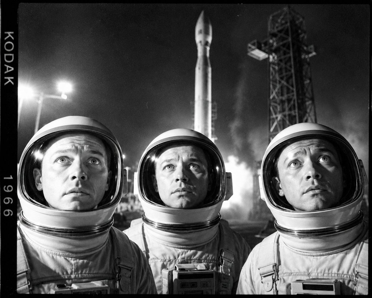 arnaud1298's tweet photo. They stand frozen beneath the floodlights; eyes locked on something no one ever mentioned questioning whether this mission was ever meant for Earth. #SciFi #RetroTV #LostInSpace #1960sTV https://t.co/1S6mQpAWa6