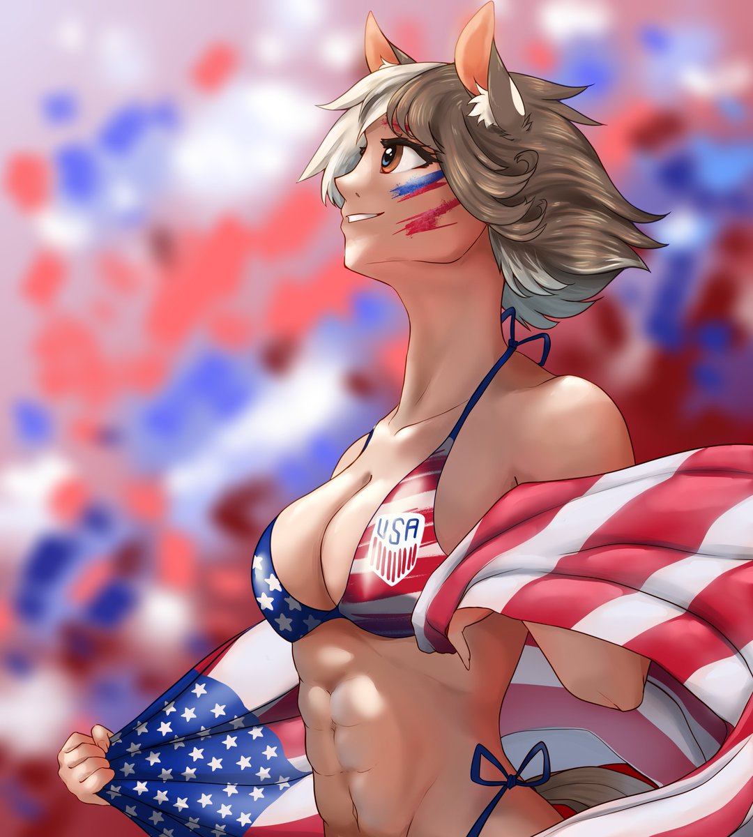 LolaDotz's tweet photo. It's America Month 🇺🇸🐎
@UmariTomoe #Artofwarhorse https://t.co/BNfFYrgXW4