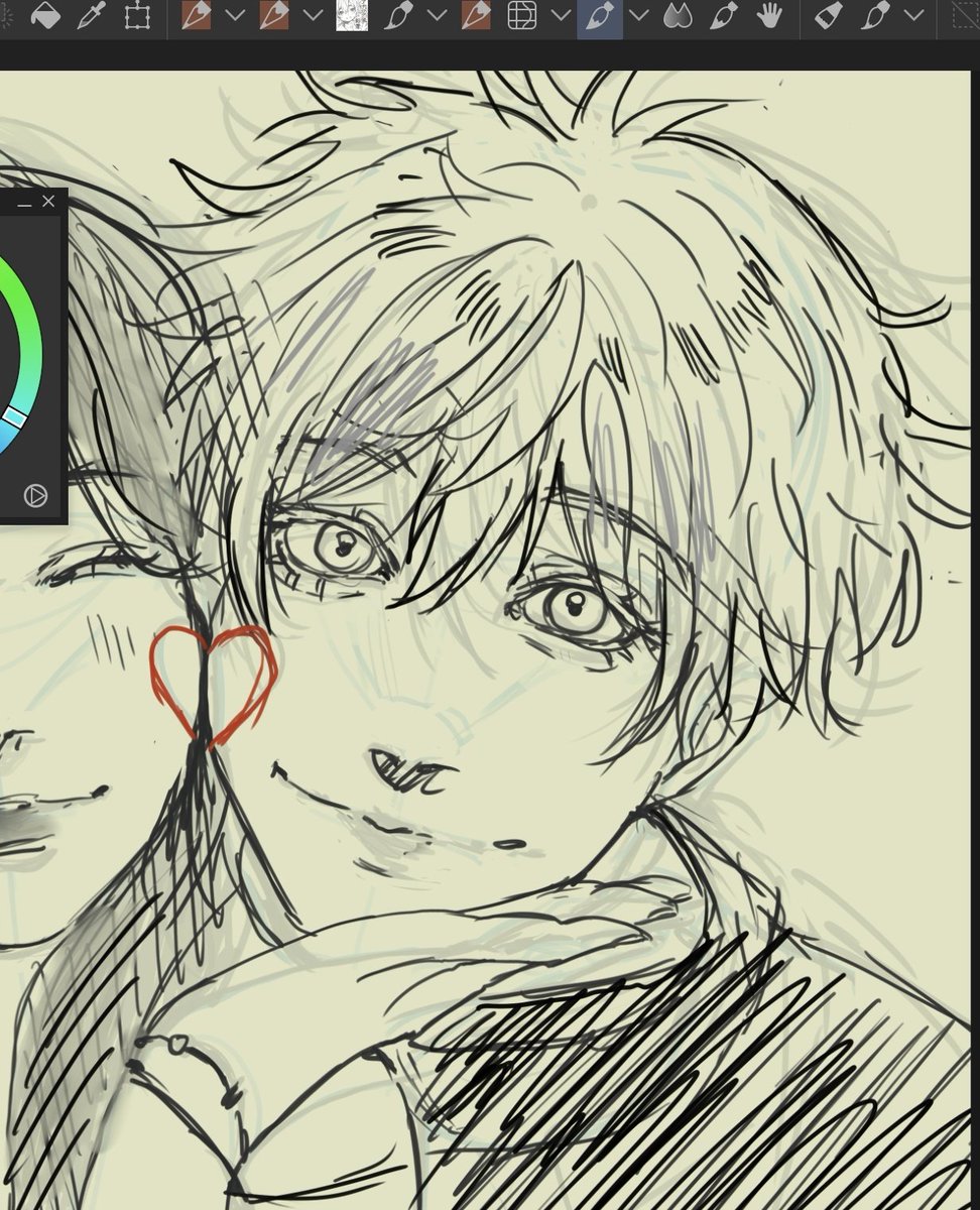 tsukiimeow's tweet photo. I'm so in love with the way I did him in this comm sketch #gojosatoru https://t.co/5oMNC8VN3r