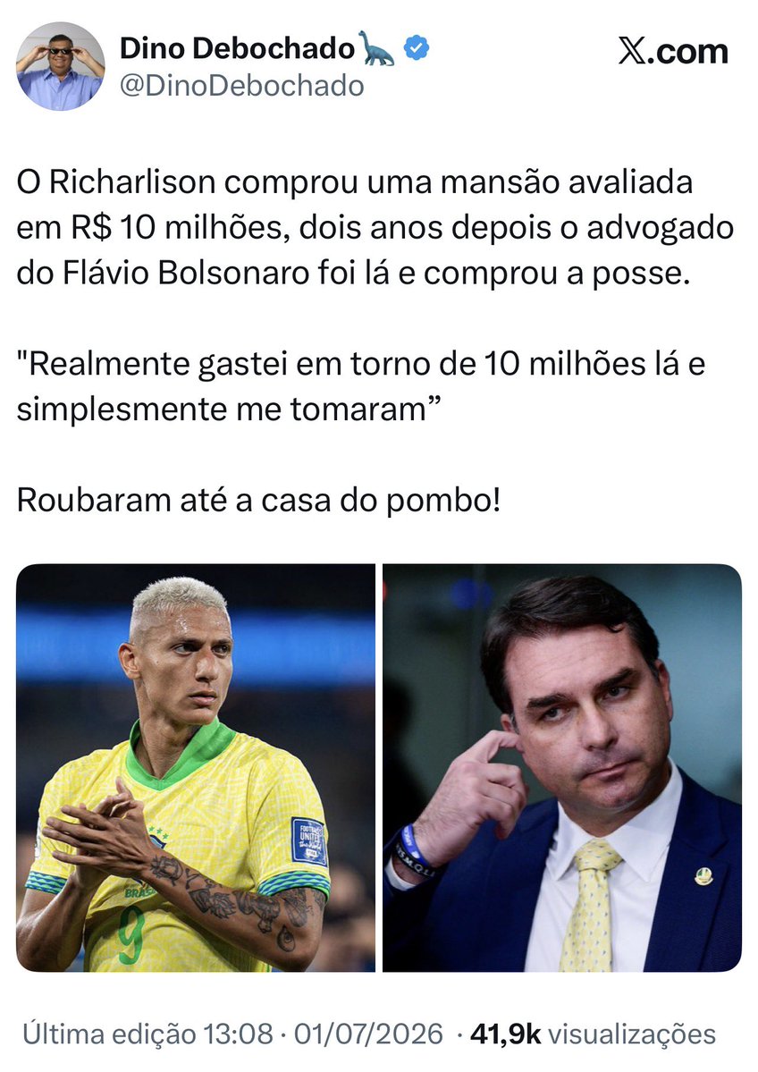 JacquelinePit's tweet photo. E o advogado do Richarlison que tratava do caso, foi assassinado misteriosamente no Centro do Rio, à luz do dia, com 11 tiros.

MO da milícia carioca… https://t.co/bn18Pu0l9I