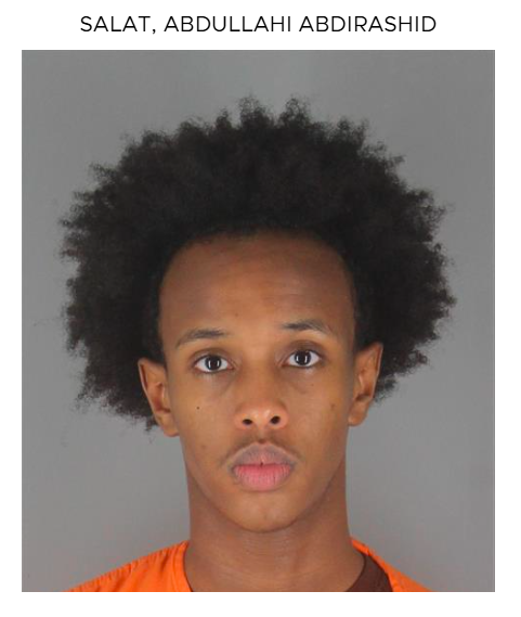 TheLastSavage1's tweet photo. Cultural enricher of the day Abdullahi Abdirashid Salat (19) booked on a warrant for possession of a machine gun.  Numerous traffic violations in his Infiniti Q50 for 20+ over speed limit and blacked out windows. 1 for going over 50 mph above limit. No fines ever paid. 1/2 https://t.co/G2z14GyBYq
