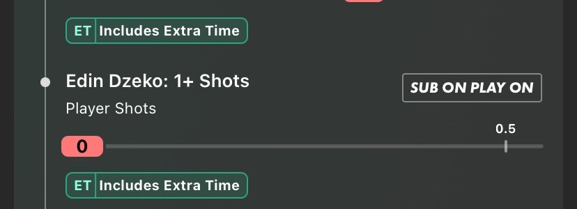 Johnjnf8's tweet photo. Why is it showing Dzeko hasnt had a shot when he has?? @bet365 @bet365help https://t.co/A9syd9ixJz
