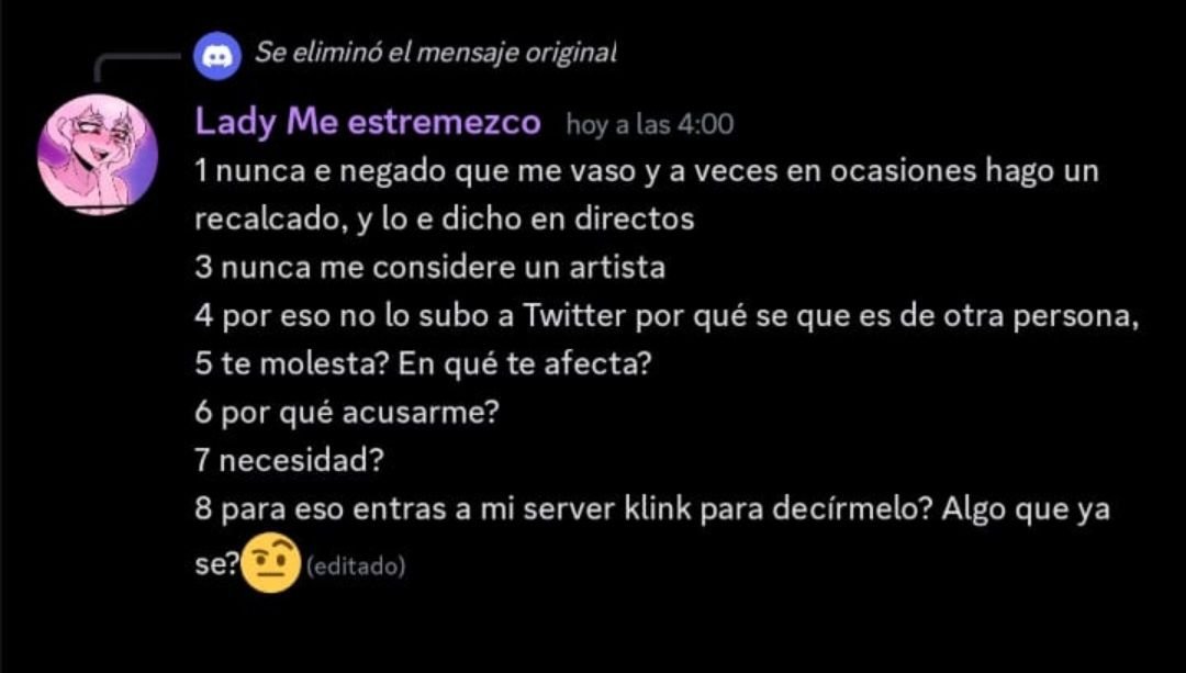 TinyRan6969's tweet photo. @CherryToragao @DriplesFlan Se le confronto por esto en uno de sus calcos mas descarados y aun asi solo respondio dando a entender que no le importaba. Cualquier cosa que diga, no esta arrepentido porque se sienta mal, está arrepentido porque lo atraparon y posiblemente no cambiará. https://t.co/BSGDBbLvZX