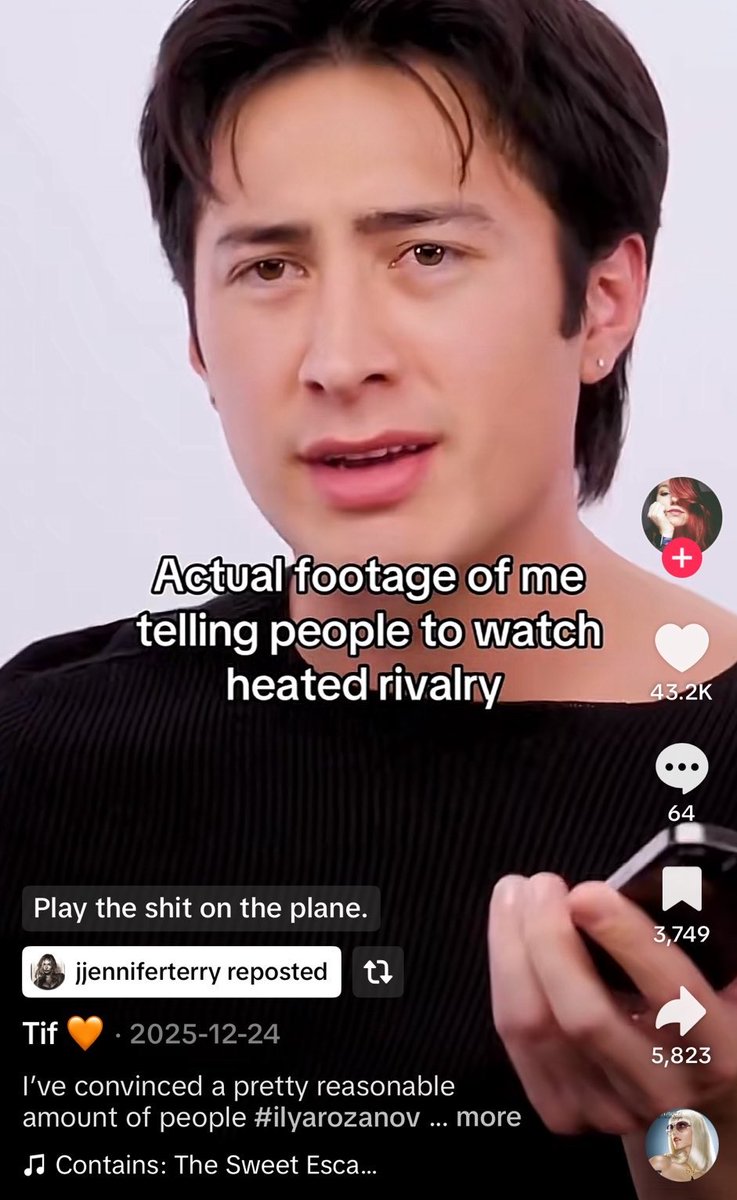 kyksnhe's tweet photo. jen from love island being a hudson and heated rivalry fan…. we voting her to the final #EverythingBurger https://t.co/KM125yhD1v