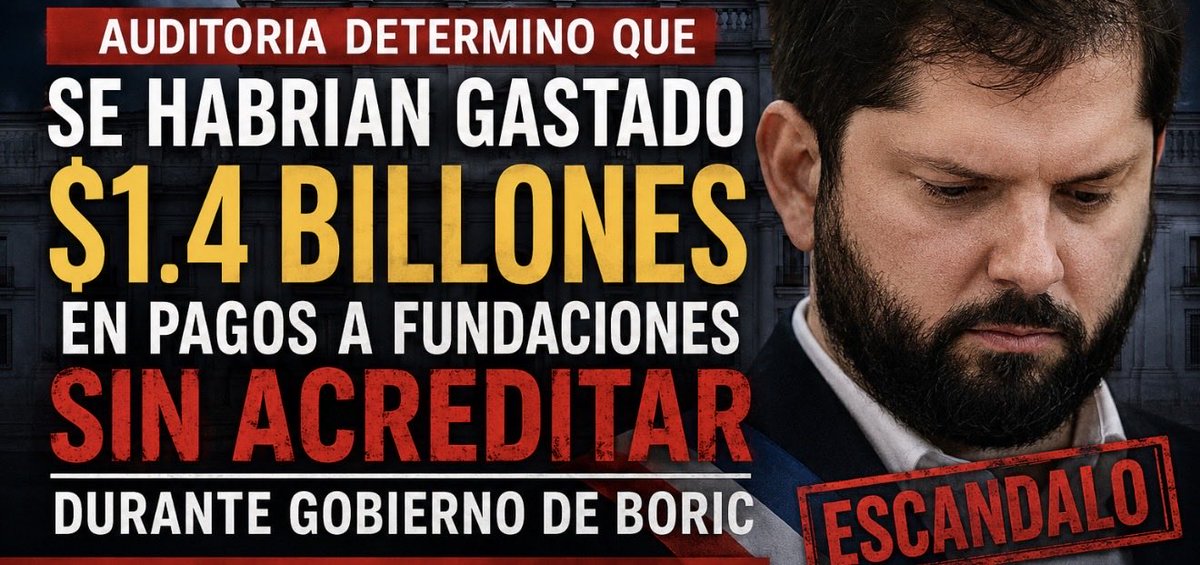 JavierOlivares's tweet photo. 🇨🇱 ¡Sinvergüenzas!
Si a alguien aún le quedaban dudas de que durante el gobierno de @GabrielBoric hubo un descontrol total en el uso de los recursos públicos, hoy conocemos un nuevo antecedente: $1,4 billones habrian sido transferidos a fundaciones sin que existan rendiciones de cuentas acreditadas.

¿Y qué va a pasar?… Nada.