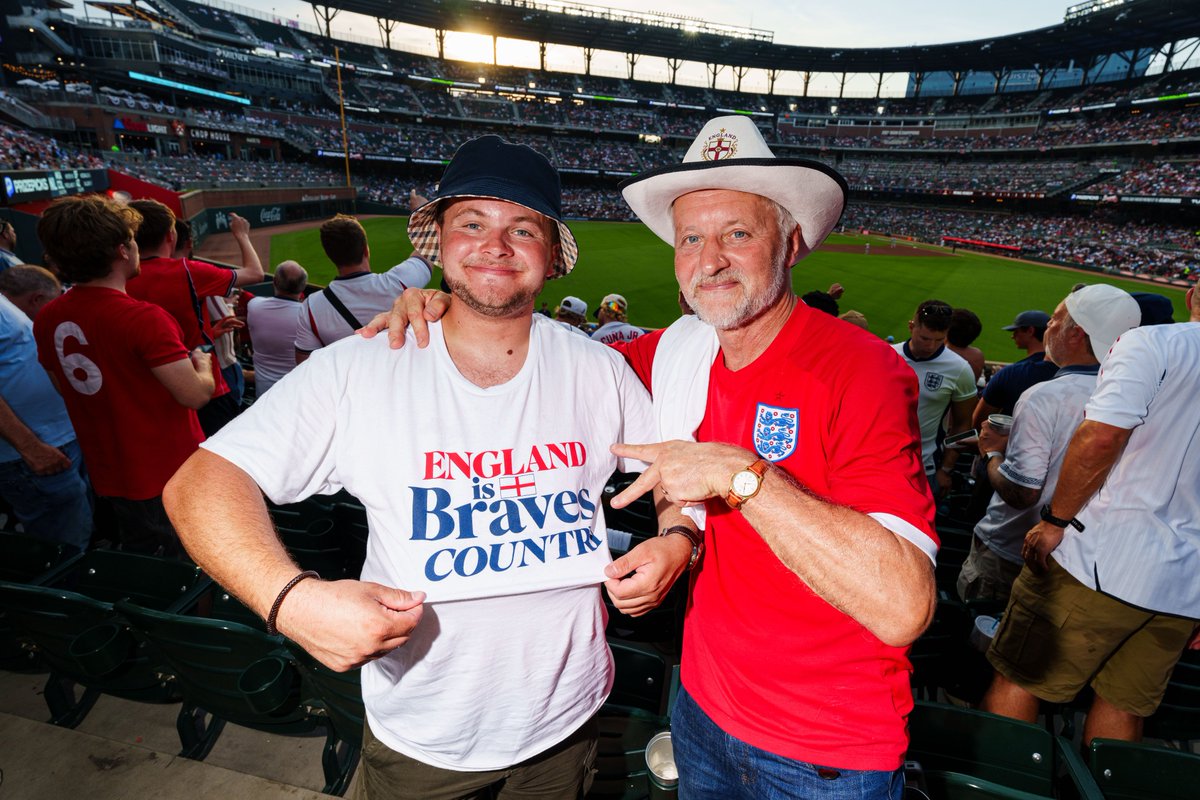 TruistPark's tweet photo. England in the house tonight 🏠 https://t.co/6qORNKoeIq