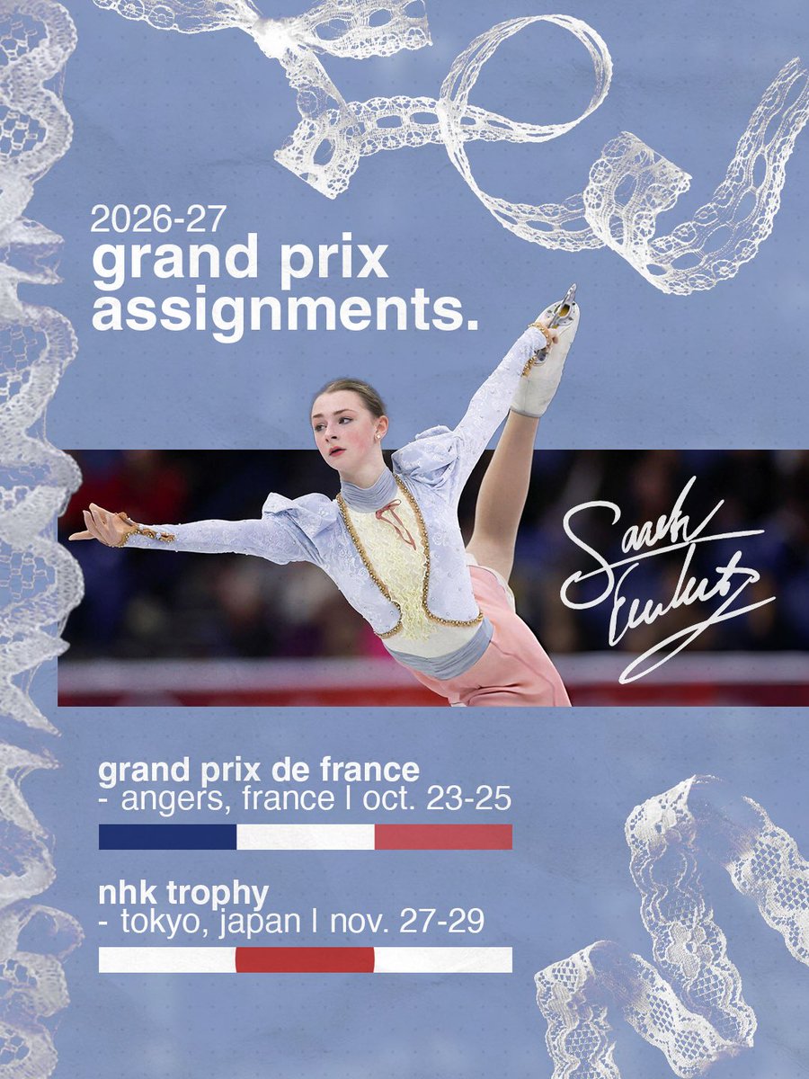 nhlsvech's tweet photo. hi i got really bored and needed to practice photoshop so i and made grand prix assignment announcements for sarah, amber, ilia, and misha https://t.co/OqFOsFZnKY