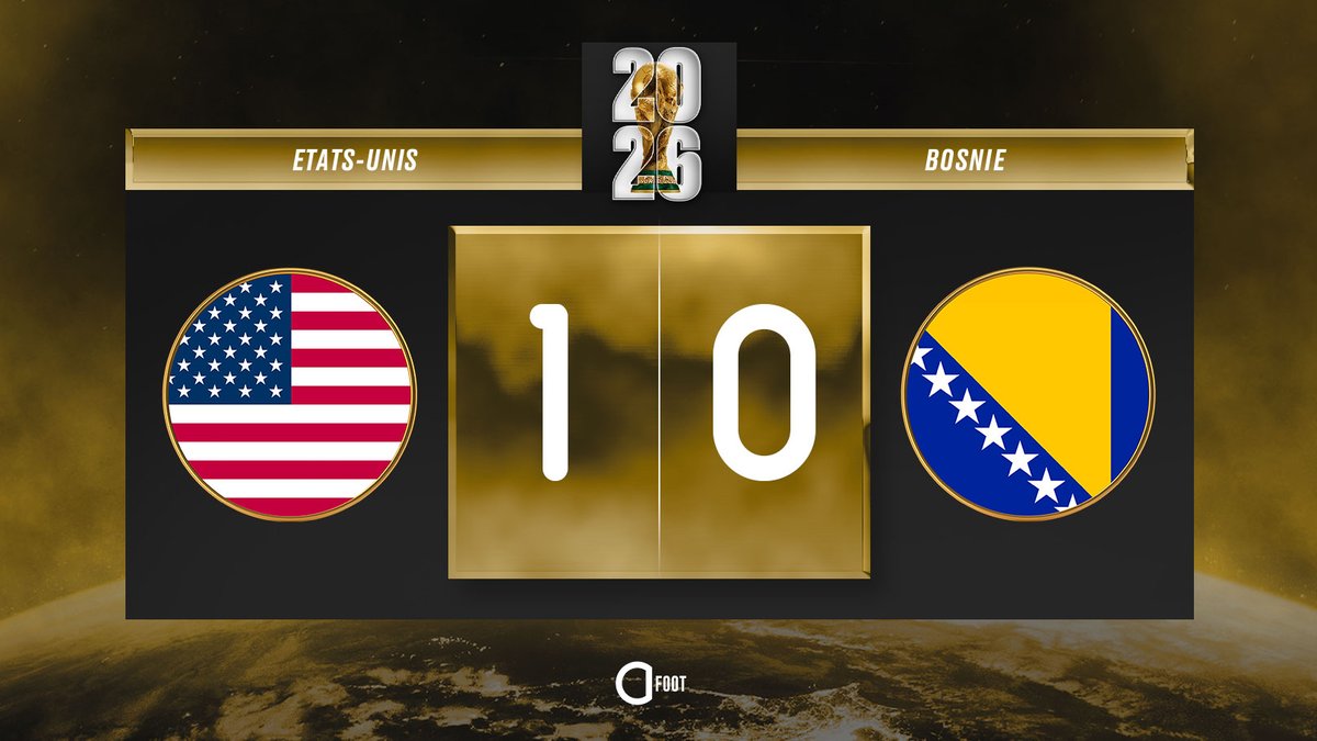 ActuFoot_'s tweet photo. ⏱️ MI-TEMPS !

ÉTATS-UNIS 🇺🇸  1-0  🇧🇦 BOSNIE https://t.co/YP6M6NfGVd