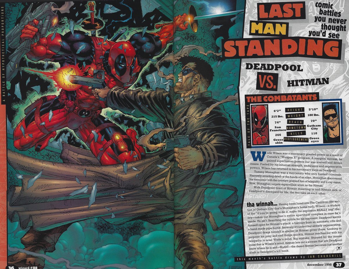 LaMarioSanders1's tweet photo. When it comes to being fan of Deadpool. I remember clear as day first seeing him in this wizard magazine which I own and still have. Deadpool second mini and Joe Kelly also Ed McGinnis. I still love this character even though they o.d. With him sometimes https://t.co/FfuuYqKYIa