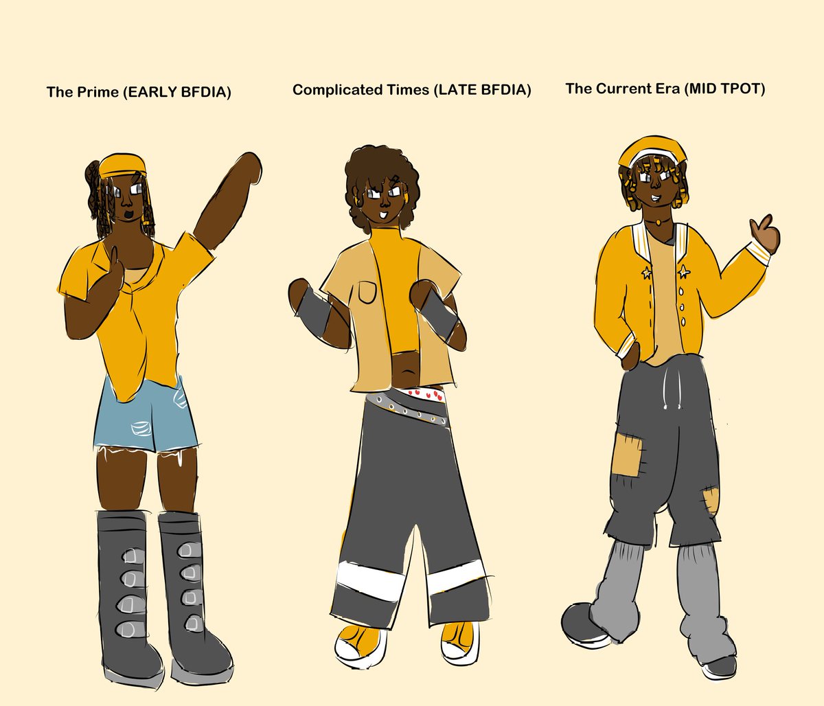 needlecoinpin's tweet photo. They're here! Coinpinneedle + my sona Rotten (they're all dating btw) are ready for art fight! I've included three designs for all of them, each being a different era of their life in my human au! https://t.co/3gXEJd7xbs