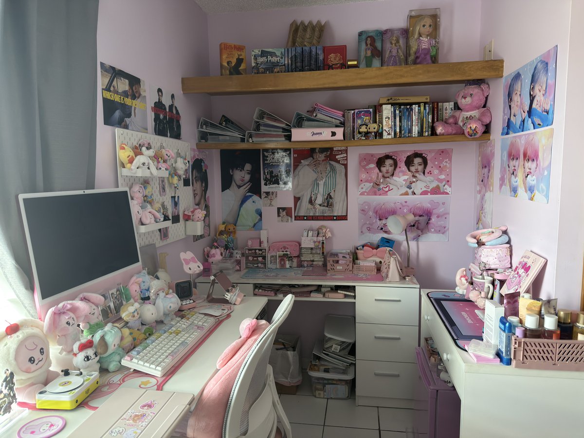 pinkkinjm's tweet photo. the room of a girl who’s turning 30 https://t.co/5WumoG19XW